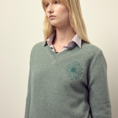 RACCOON 混紡V領 BLENDED V NECK  